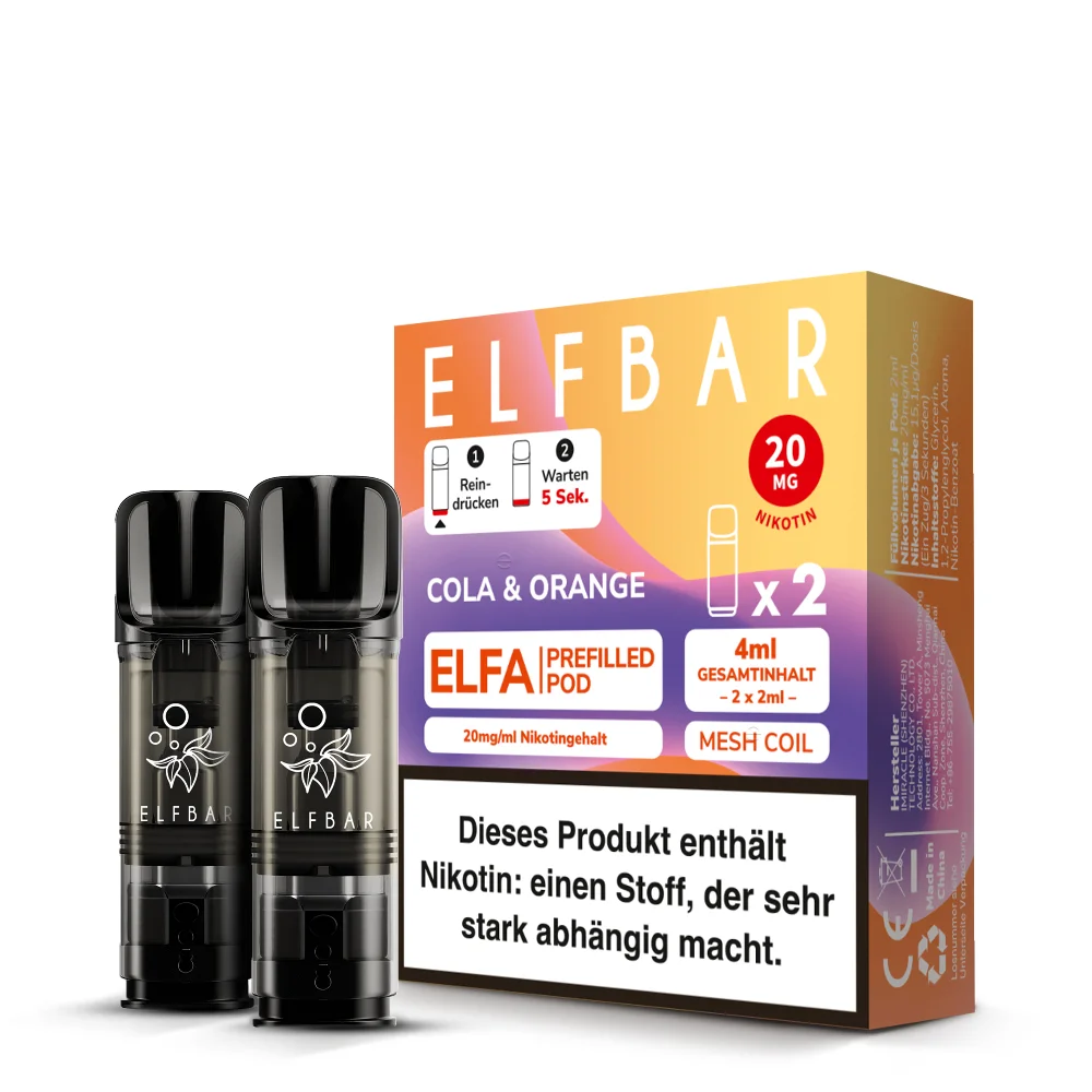 Elfa Pod Cola Orange 20mg 2 Stk Elfa Pod Cola Orange 20mg 2 Stk