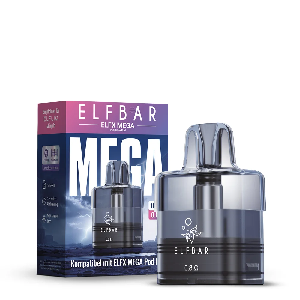ELFX Mega Pod - Refillable Pod 0.8 OHM - 10 ml ELFX Mega Pod - Refillable Pod 0.8 OHM - 10 ml