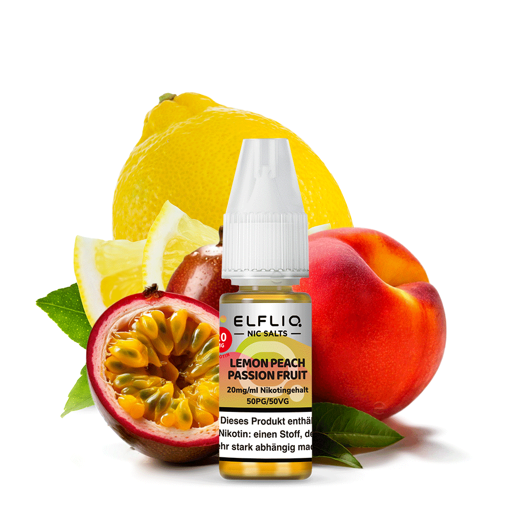 Elfbar Elfliq 10ml - Lemon Peach Passion Fruit 20mg