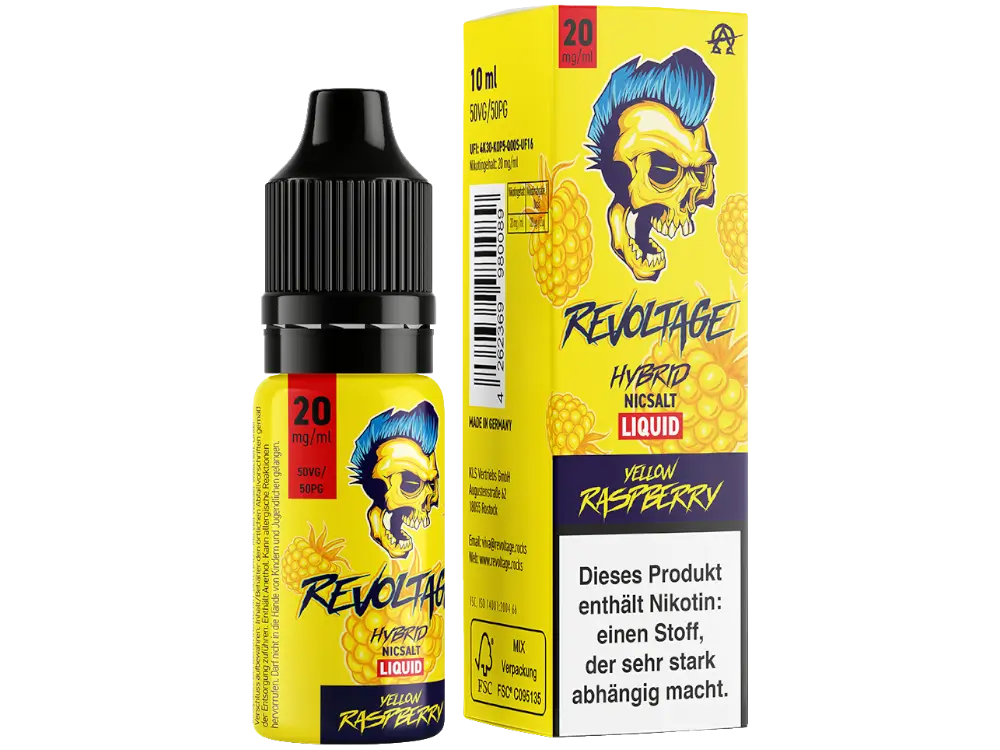 Revoltage Nikotinsalz Liquid 10ml Yellow Raspberry 20mg