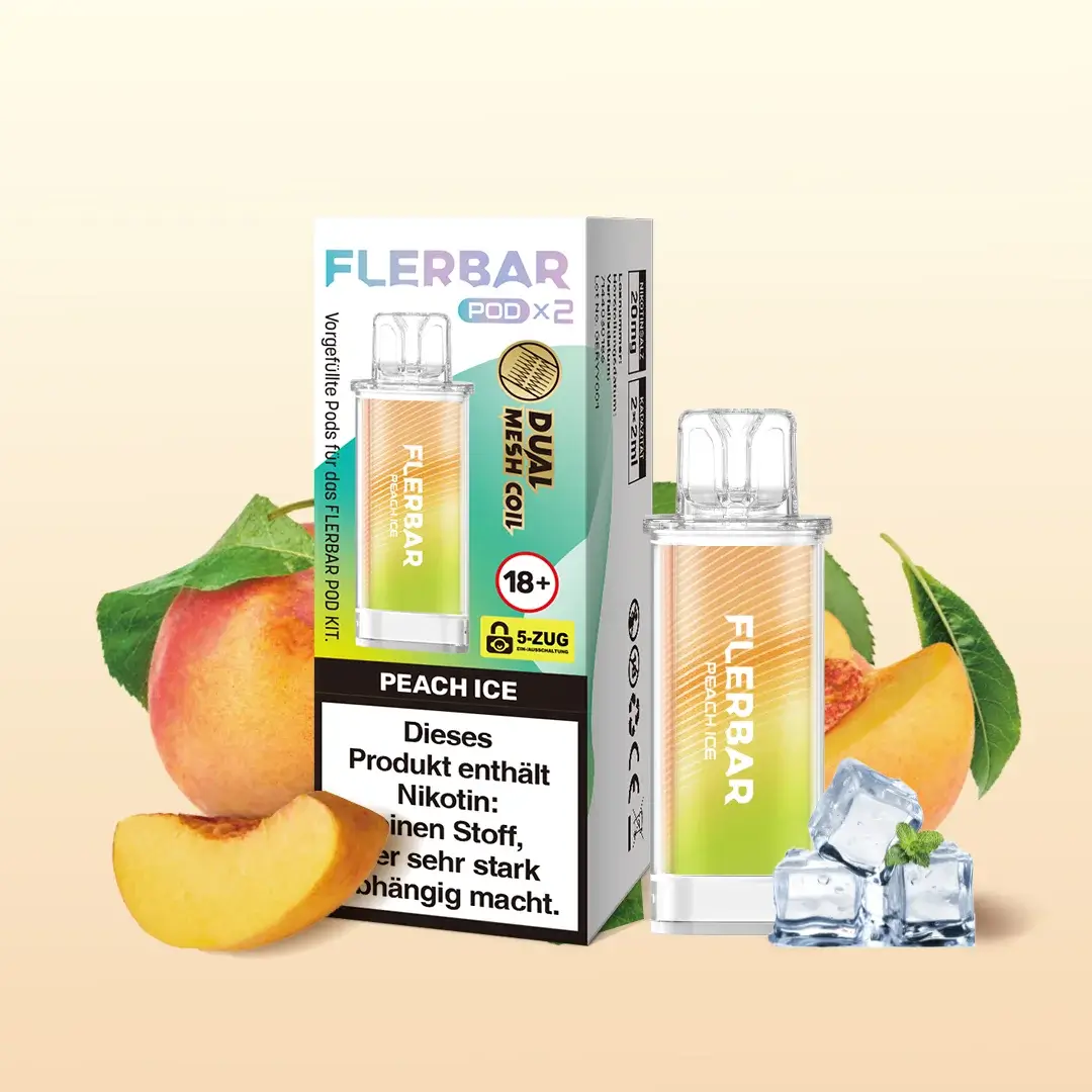 Flerbar Pods Peach Ice 20mg 2er Pack Flerbar Pods Peach Ice 20mg 2er Pack