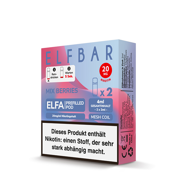 Elfa Pod Mix Berries 20mg 2 Stk Elfa Pod Mix Berries 20mg 2 Stk