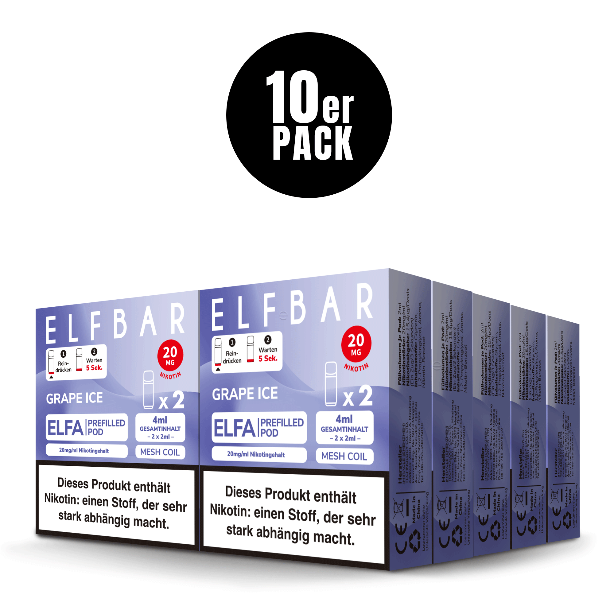 Elfa Pod Grape Ice 20mg 2 Stk