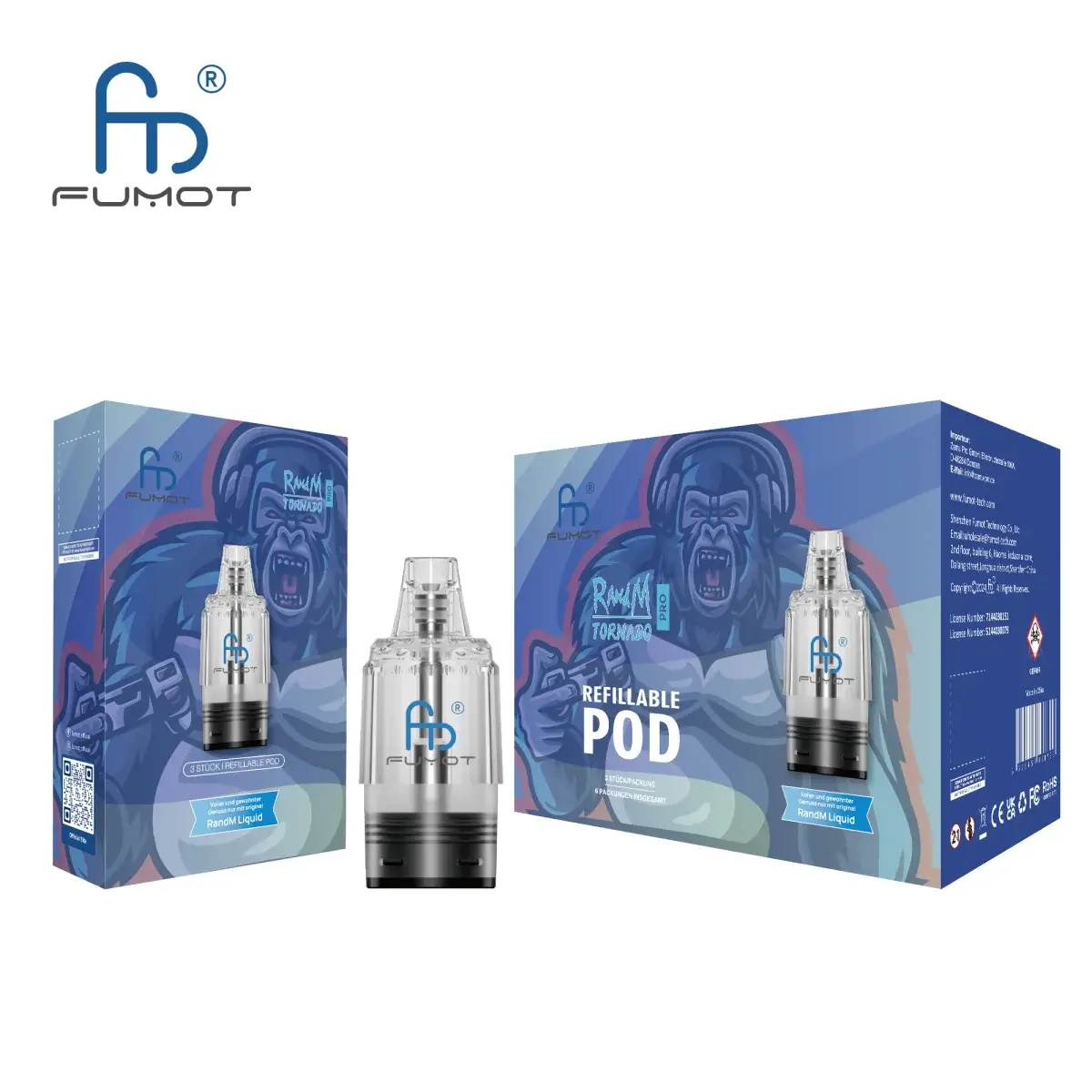 RandM Pro Refillable Pod 8ml 3er Pack