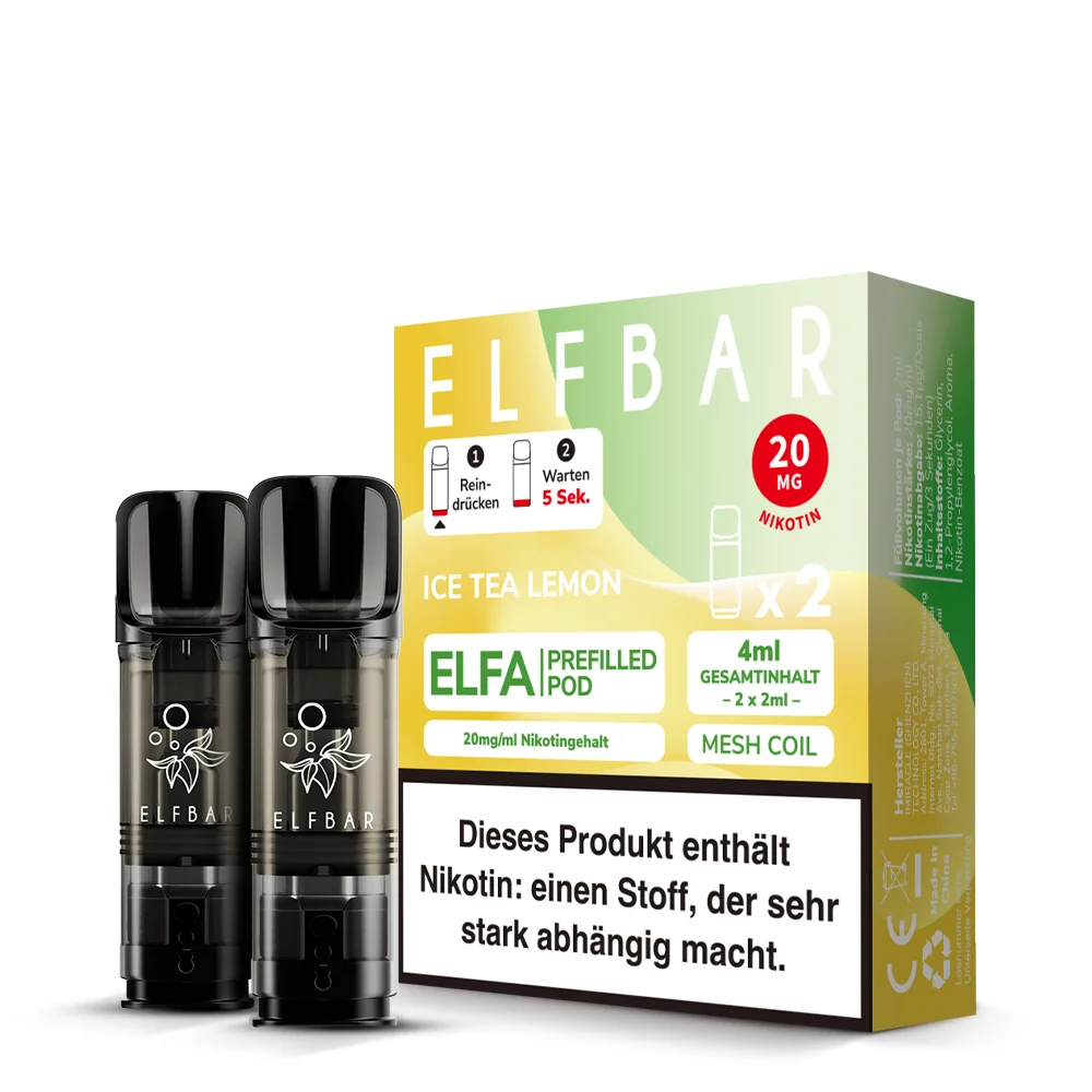 elfbar-elfa-pods-2er-set-ice-tea-lemon-neu.webp Elfa Pod Ice Tea Lemon 20mg 2 Stk