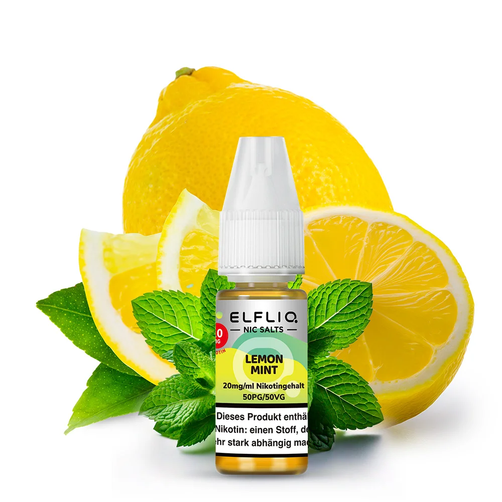 Elfliq Nikotinsalz Liquid 10ml - Lemon Mint 20mg Elfliq Nikotinsalz Liquid 10ml - Lemon Mint 20mg