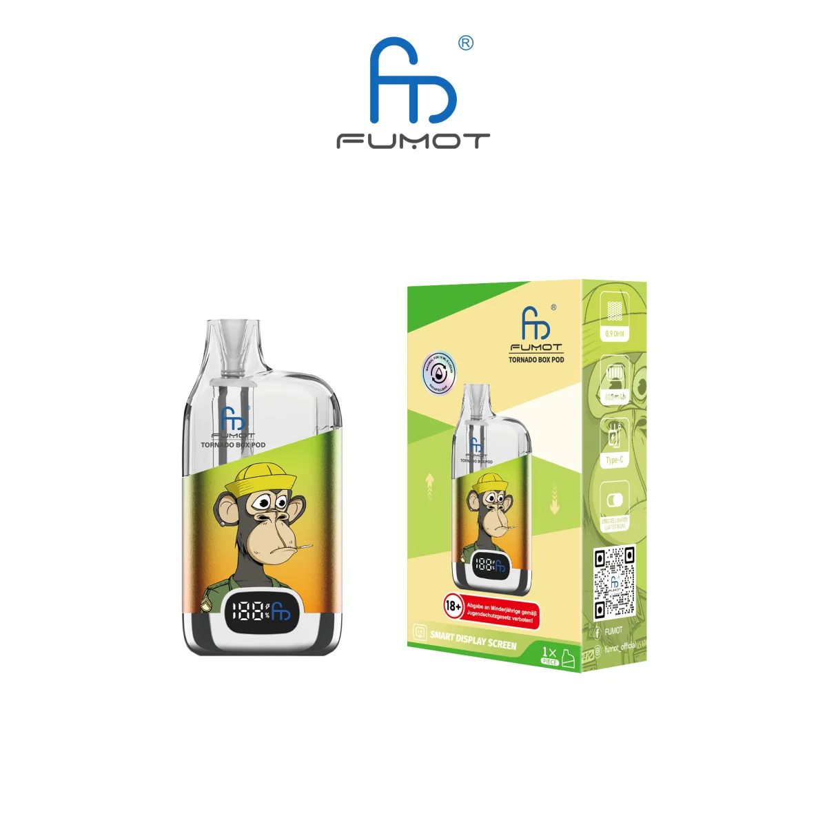 RandM Pod Box Starter Kit - grün orange RandM Pod Box Starter Kit - grün orange