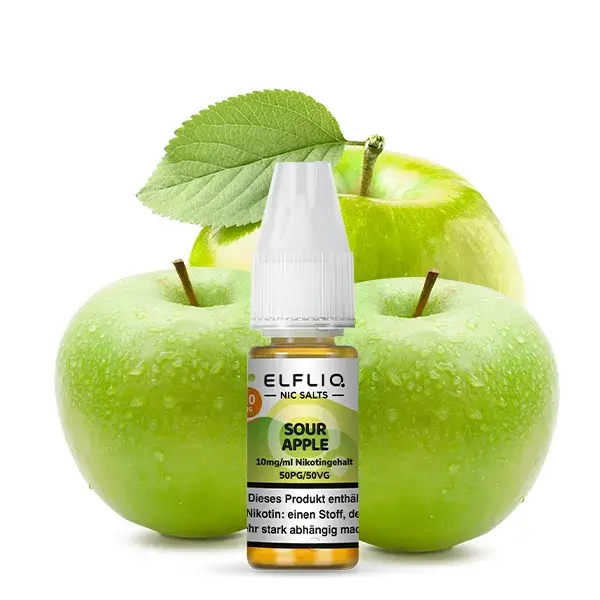 Elfliq Nikotinsalz Liquid 10ml - Sour Apple 10mg Elfliq Nikotinsalz Liquid 10ml - Sour Apple 10mg