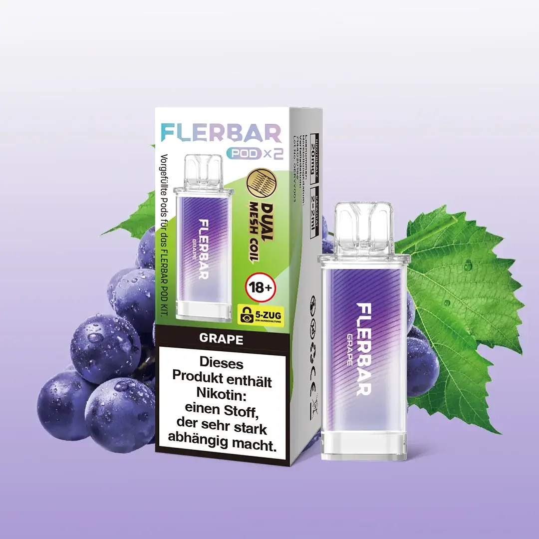 Flerbar Pods Grape 20mg 2er Pack Flerbar Pods Grape 20mg 2er Pack
