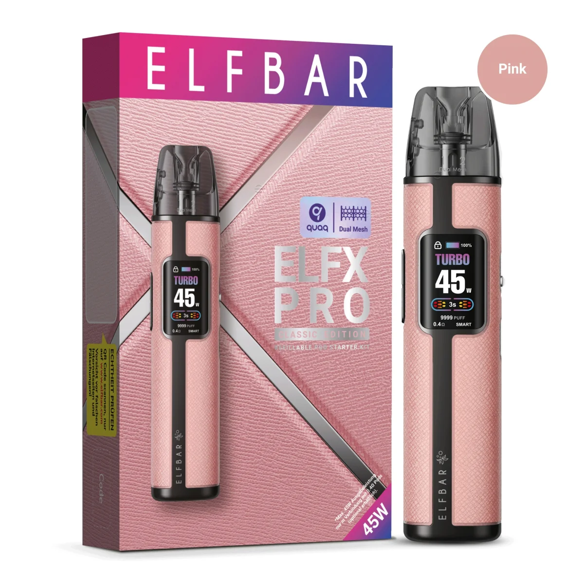 ELFX Pro by Elfbar Refillable Pod Kit Pink