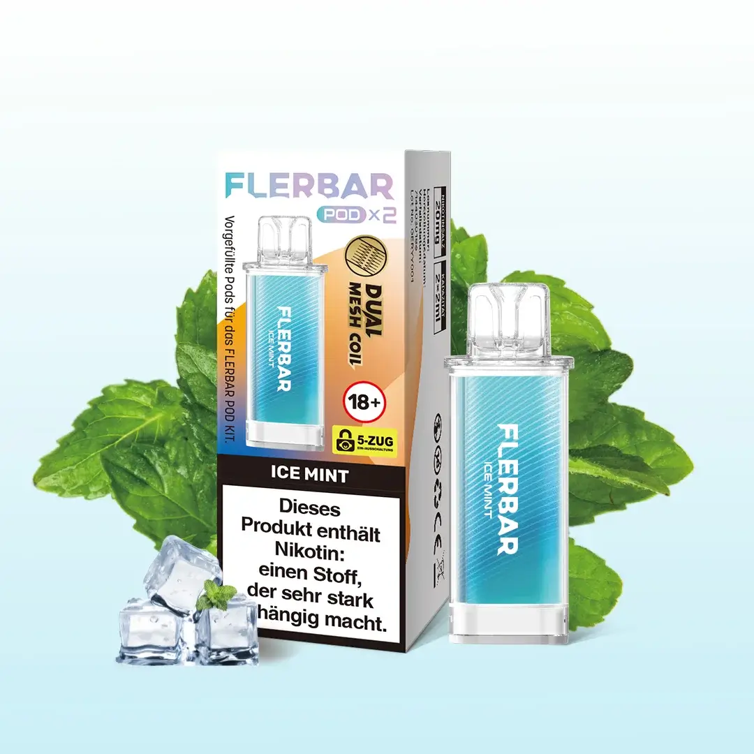 Flerbar Pods Ice Mint 20mg 2er Pack