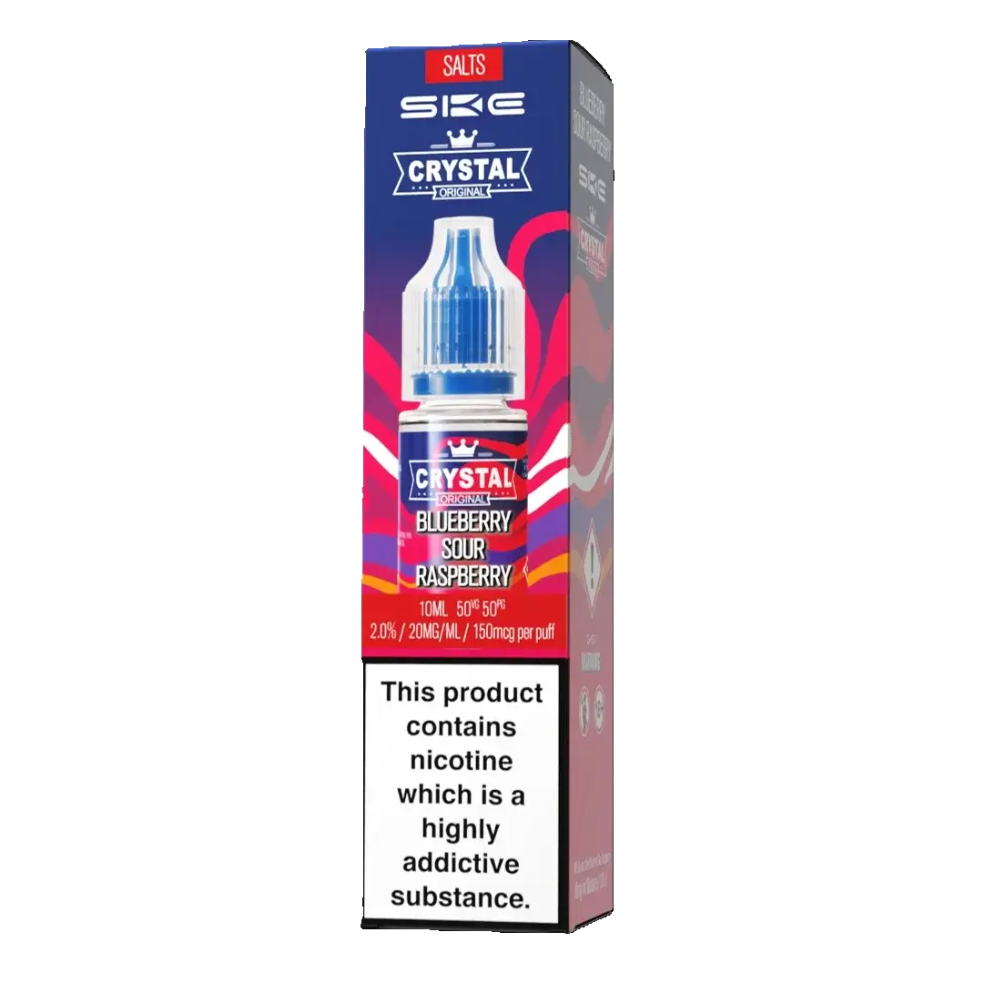 Crystal Liquid 10ml Blue Sour Raspberry 20mg Crystal Liquid 10ml Blueberry Raspberries 20mg