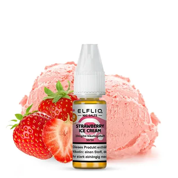 Elfliq Nikotinsalz Liquid 10ml - Strawberry Ice Cream 10mg