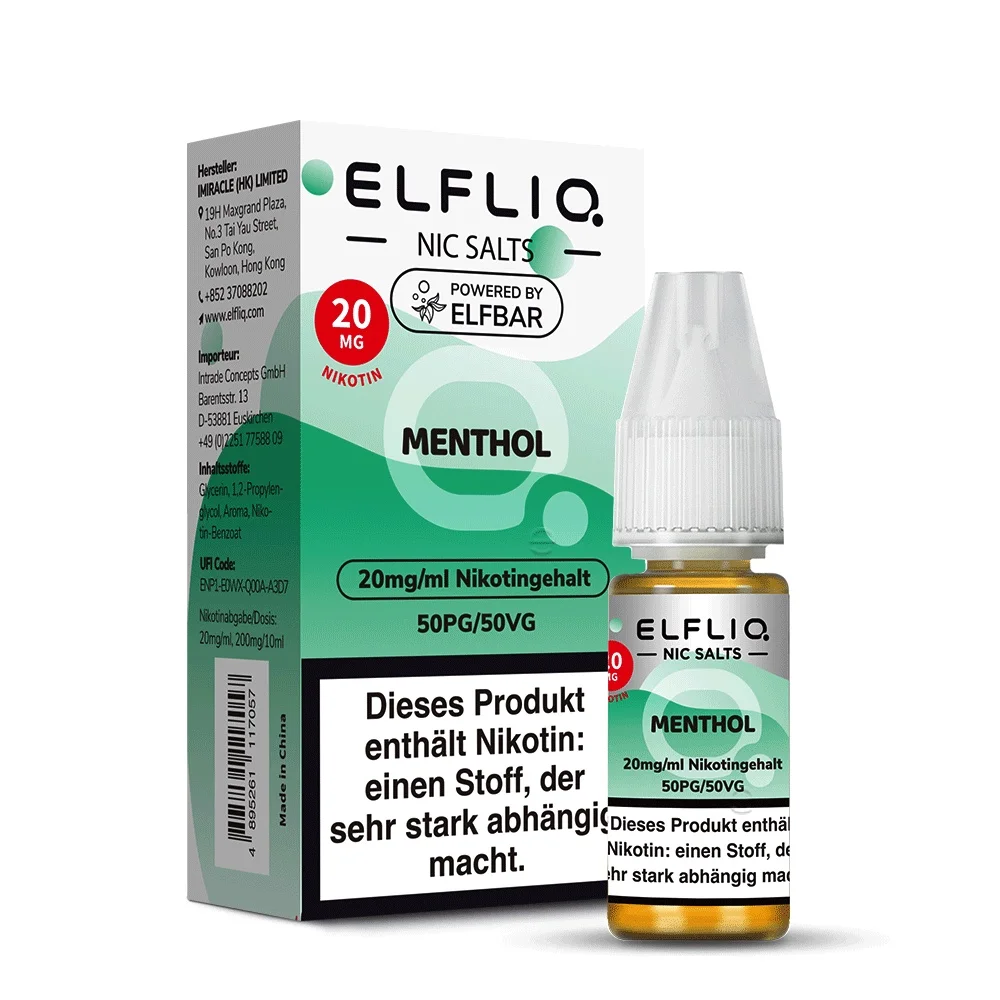 Elfliq Nikotinsalz Liquid 10ml - Menthol 20MG