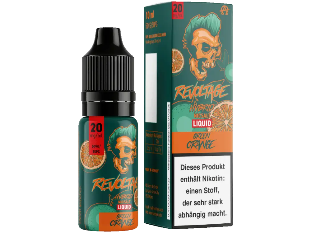 Revoltage Nikotinsalz Liquid 10ml Green Orange 20mg