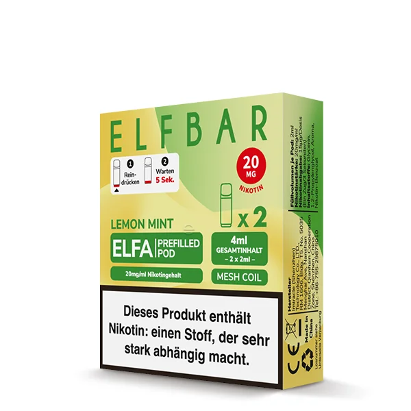 Elfa Pod Lemon Mint 20mg 2 Stk