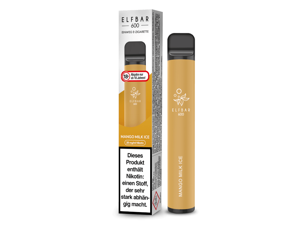 Elfbar 600 Einweg E-Zigarette Mango Milk Ice 20mg