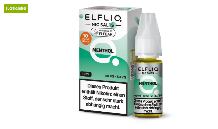 Elfliq Nikotinsalz Liquid 10ml - Menthol 10MG Elfliq Nikotinsalz Liquid 10ml - Menthol 10MG