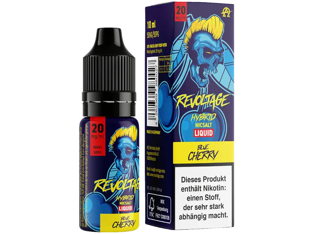 Revoltage Nikotinsalz Liquid 10ml Blue Cherry 20mg