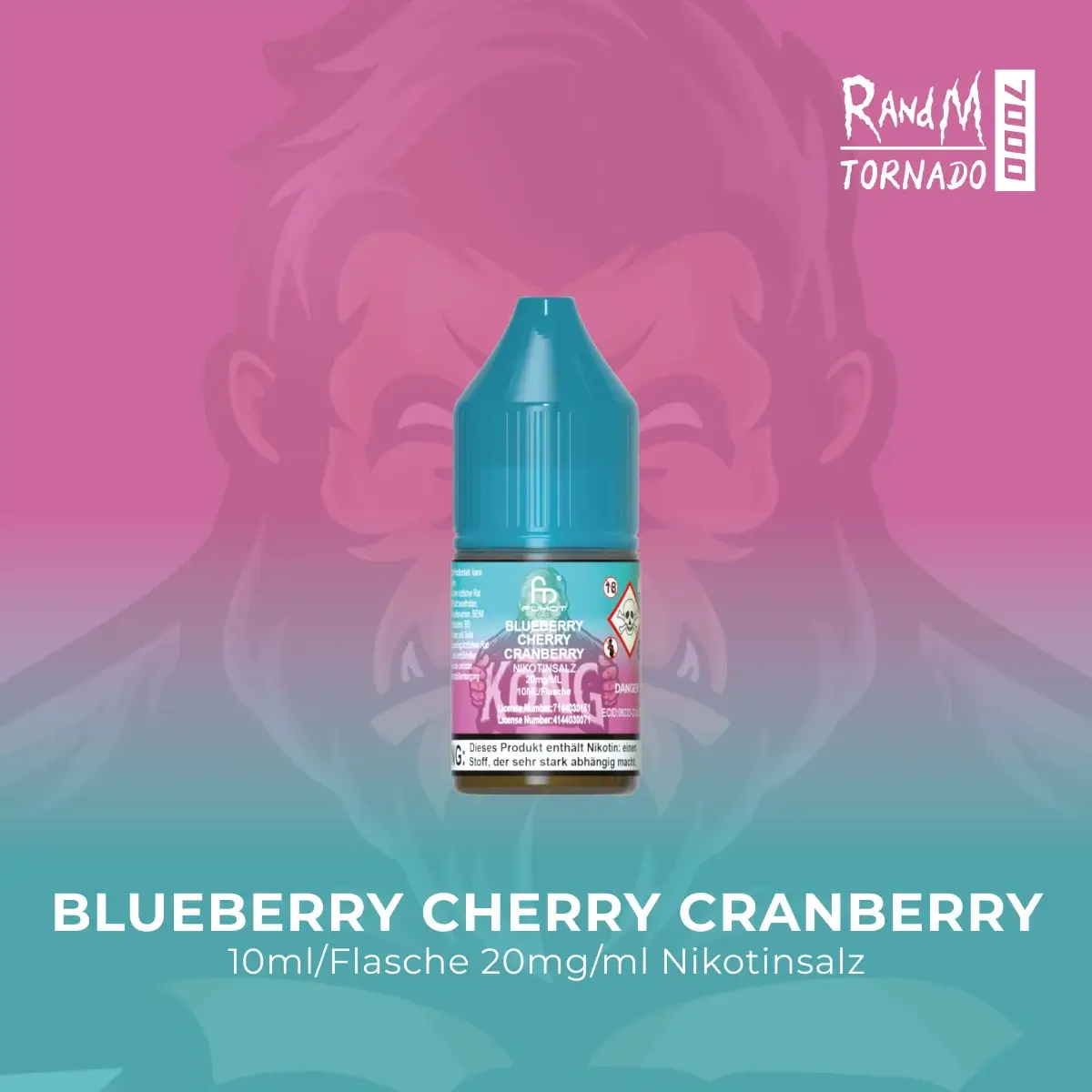 RandM Tornado Liquid 10ml Blueberry Cherry Cranberry 20mg