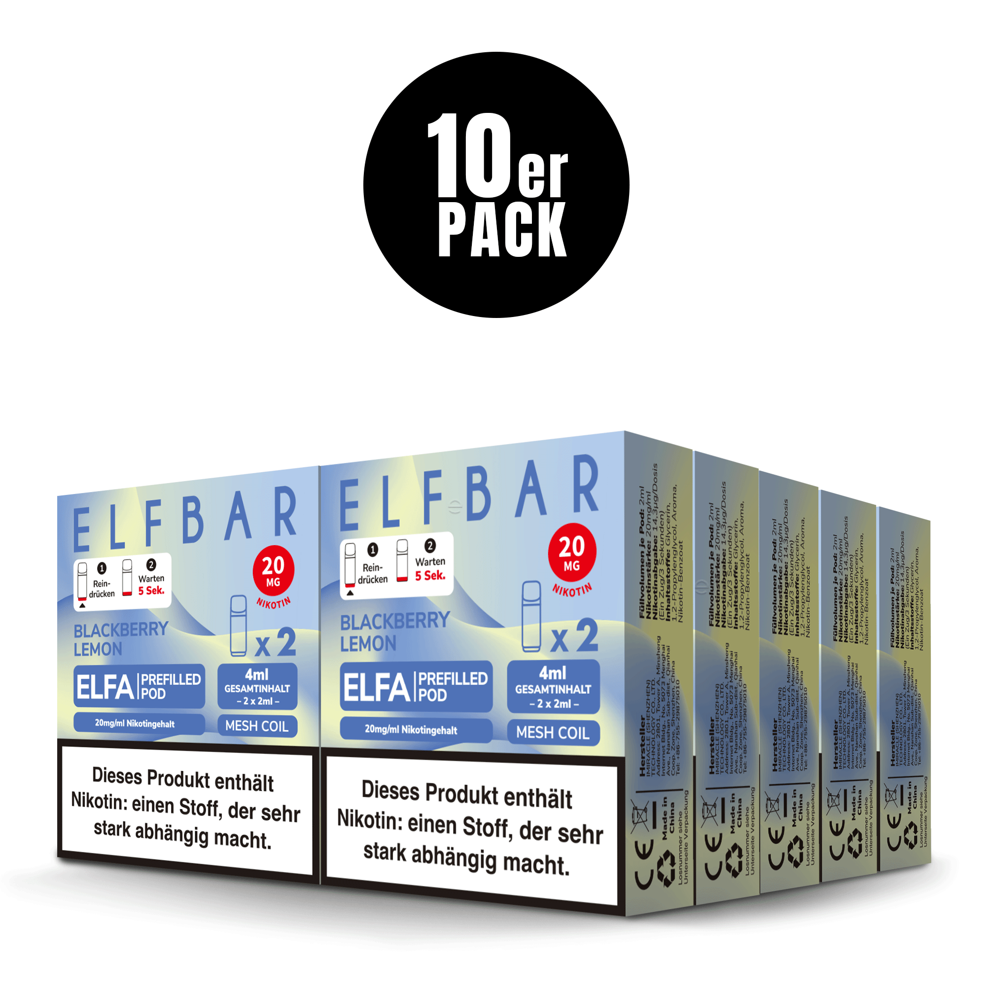 Elfa Pod Blackberry Lemon 20mg 2 Stk