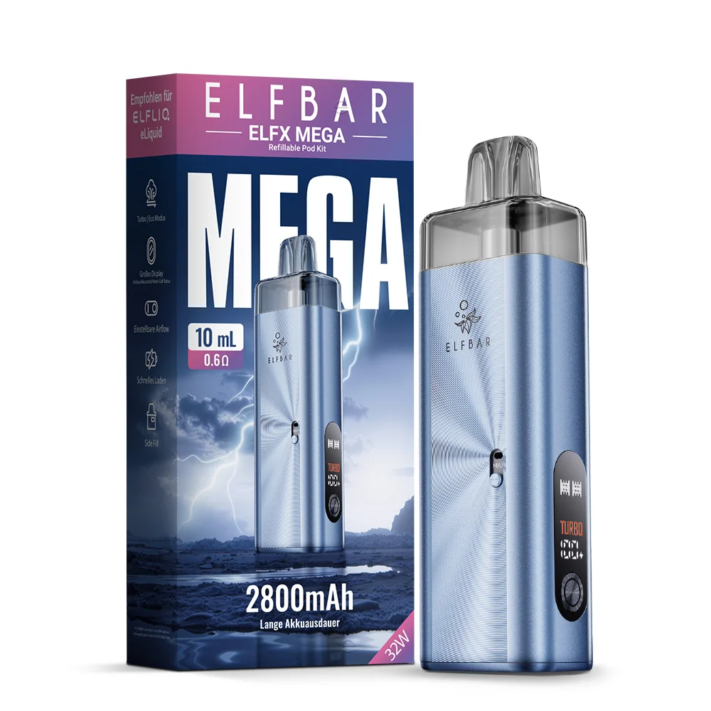 ELFX Mega Refillable Pod Kit - Cyan ELFX Mega Refillable Pod Kit - Cyan