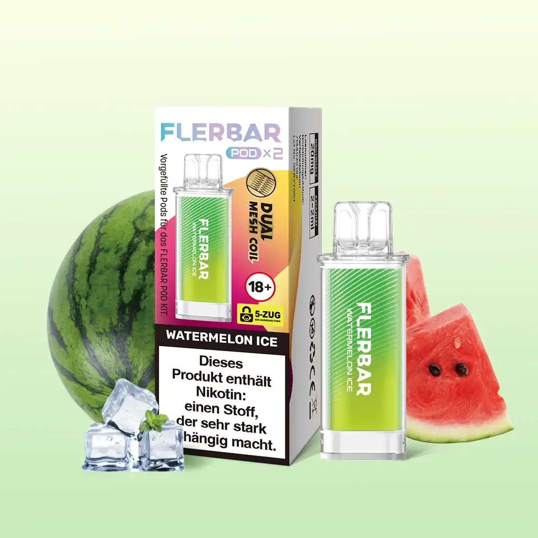 Flerbar Pods Chewy Watermelon 20mg 2er Pack Flerbar Pods Chewy Watermelon 20mg 2er Pack