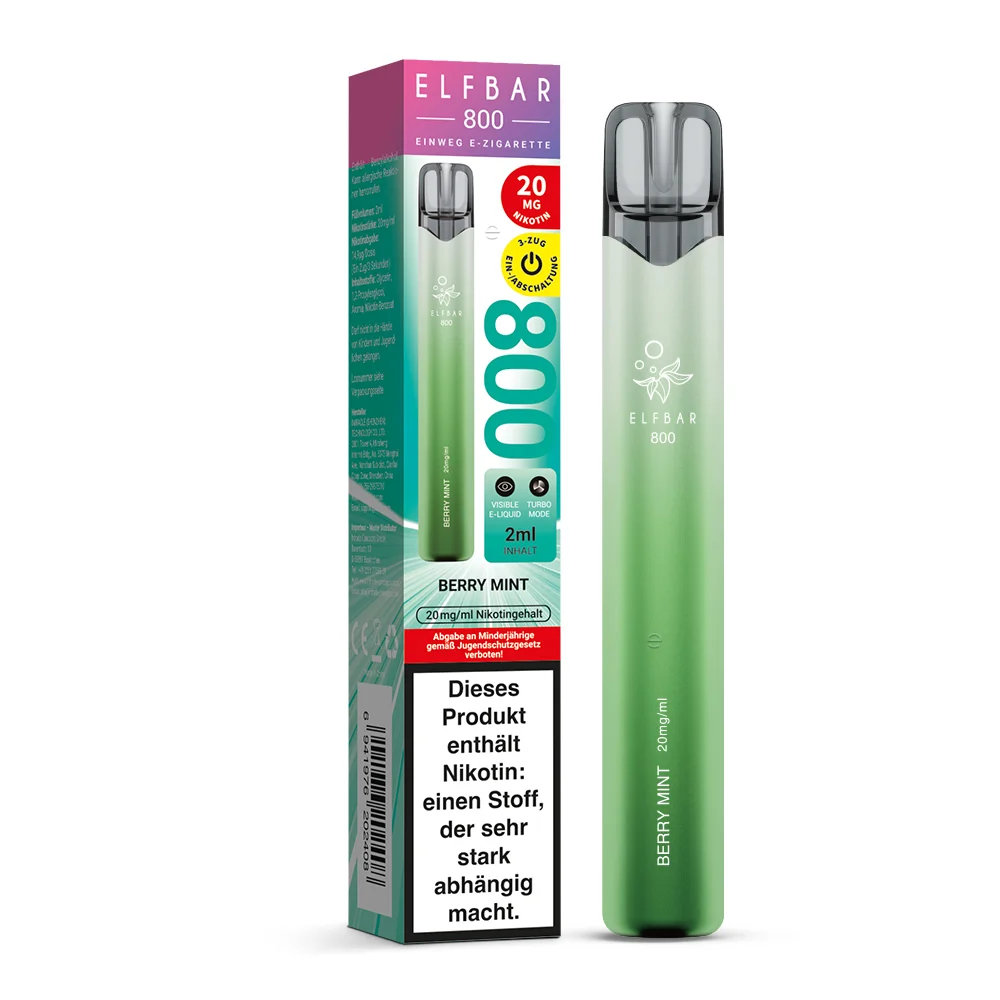 Elfbar 800 Einweg E-Zigarette Berry Mint 20mg