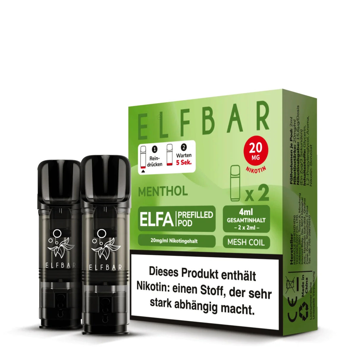 Elfa Pod Menthol 20mg 2 Stk