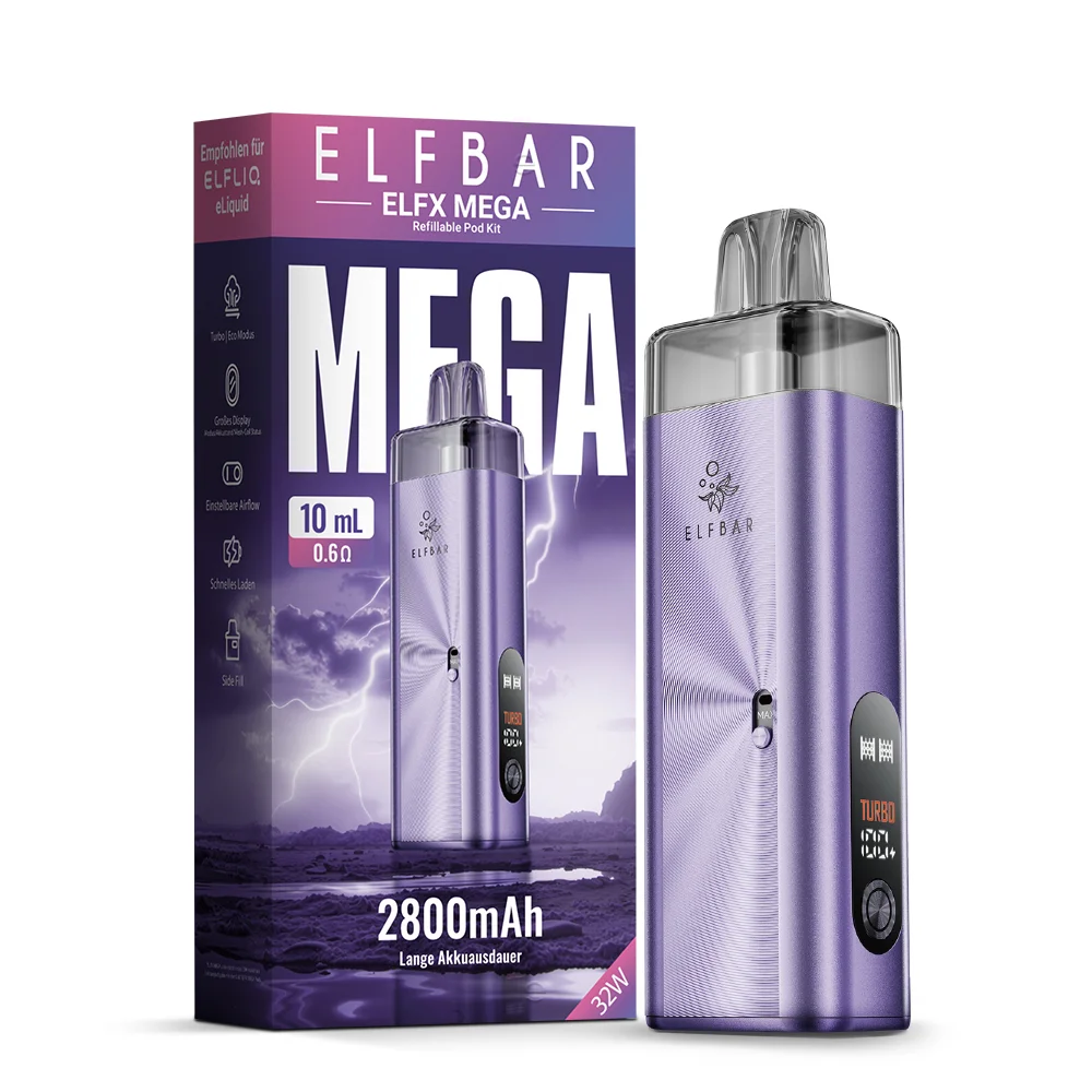ELFX Mega Refillable Pod Kit - Purple ELFX Mega Refillable Pod Kit - Purple