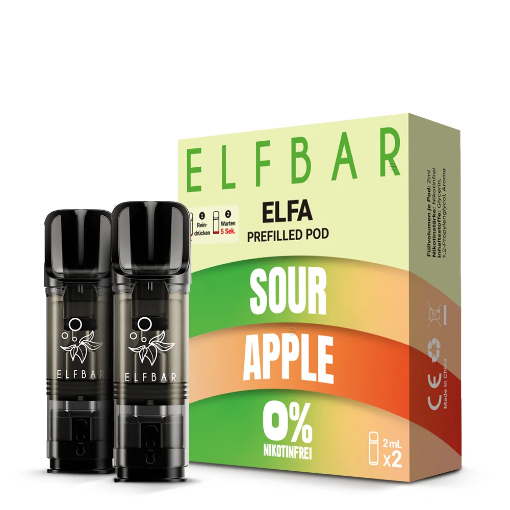 Elfa Pod Sour Apple 0mg 2 Stk *Neu*