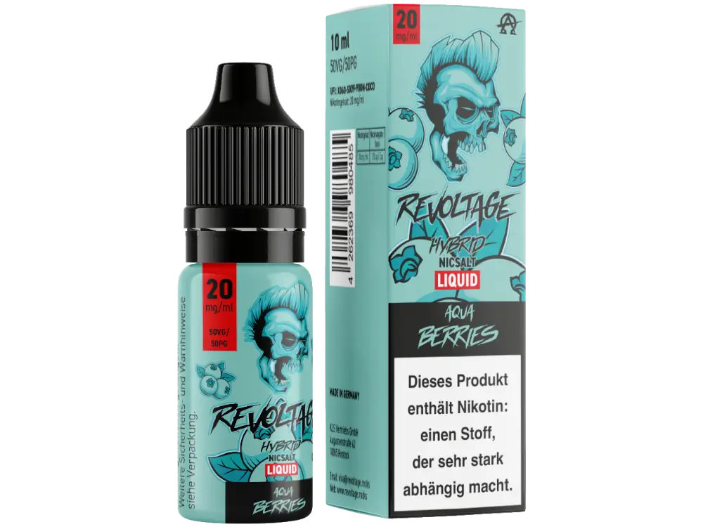 Revoltage Nikotinsalz Liquid 10ml Aqua Berries 20mg