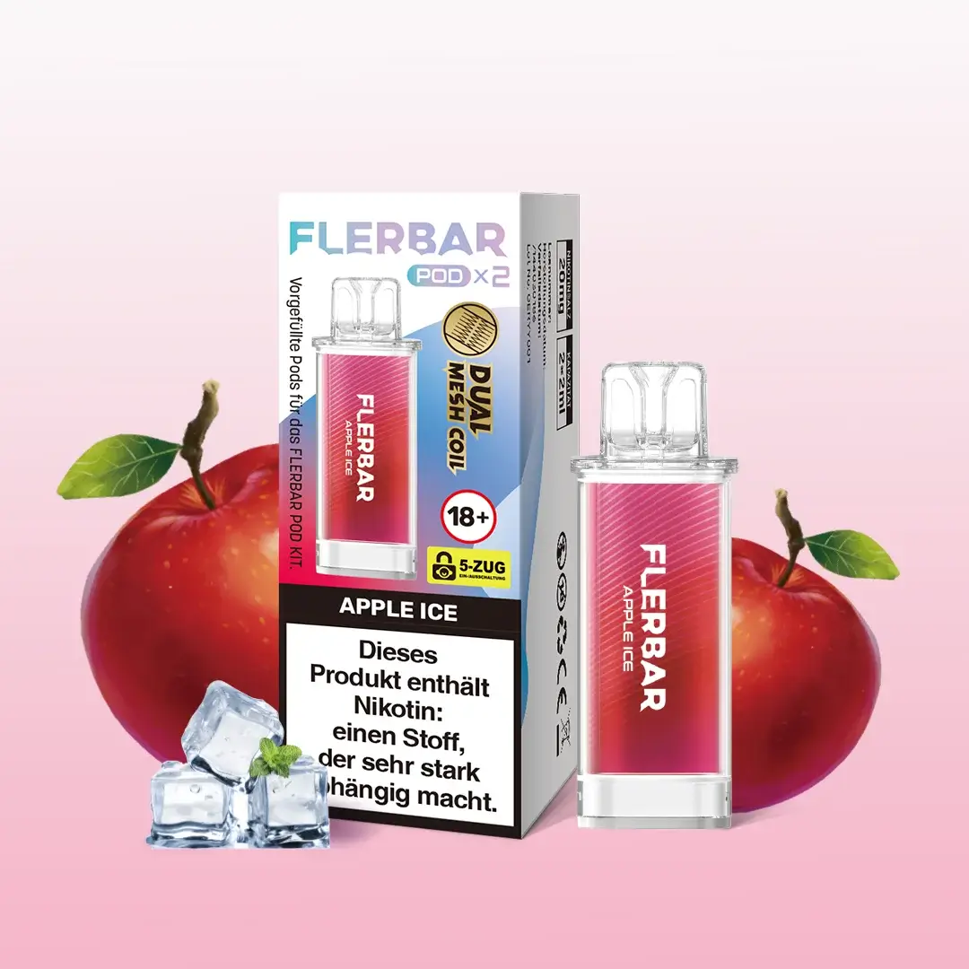 Flerbar Pods Apple Ice 20mg 2er Pack Flerbar Pods Apple Ice 20mg 2er Pack