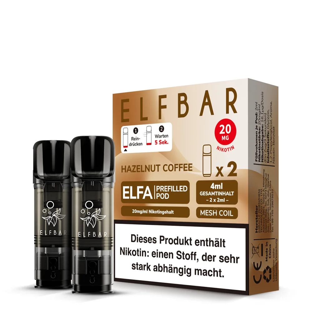 Elfa Pod Hazelnut Coffee 20mg 2 Stk Elfa Pod Hazelnut Coffee 20mg 2 Stk