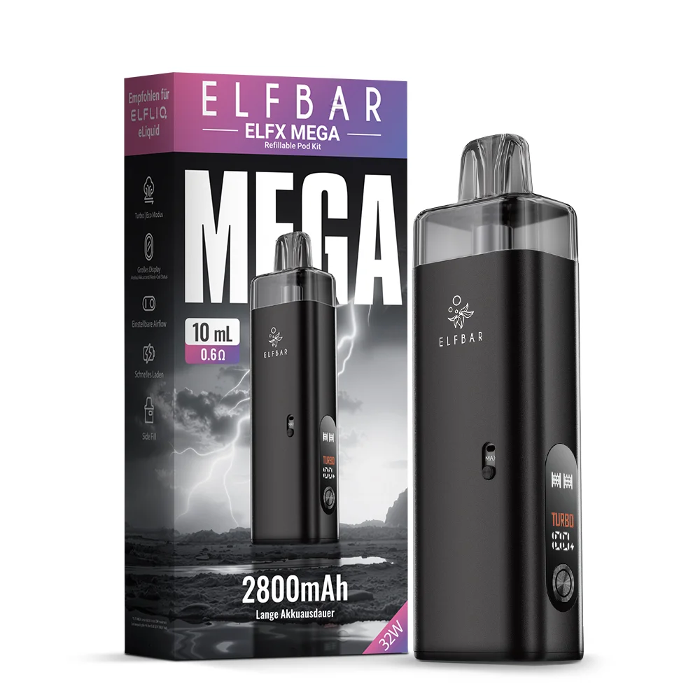 ELFX Mega Refillable Pod Kit - Black ELFX Mega Refillable Pod Kit - Black
