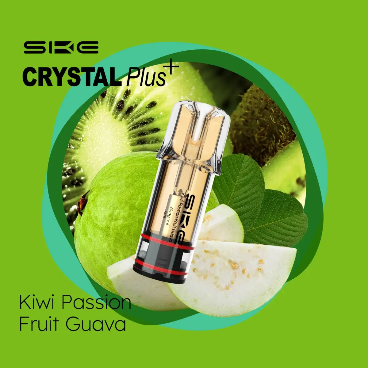 Crystal Plus Pods Kiwi Passion Fruit Guava 20mg 2er Pack Crystal Plus Pods Kiwi Passion Fruit Guava 20mg 2er Pack