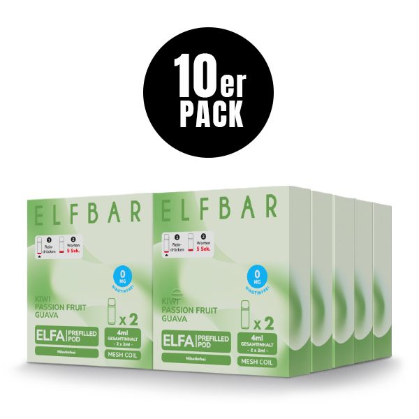 Elfa Pod Kiwi Passionfruit Guava Nikotinfrei 2 Stk
