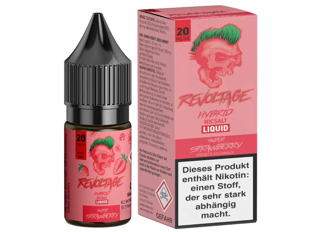 Revoltage Nikotinsalz Liquid 10ml Super Strawberry 20mg