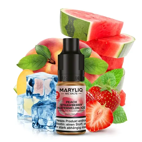 Maryliq Nikotinsalz Liquid 10ml Peach Strawberry Watermelon Ice 20mg