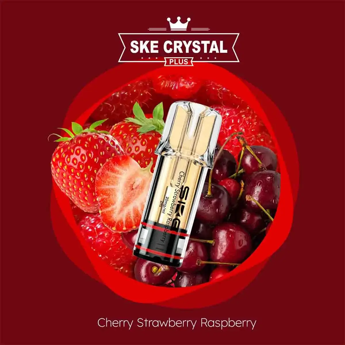 Crystal Plus Pods Cherry Strawberry Raspberry 20mg 2er Pack Crystal Plus Pods Cherry Strawberry Raspberry 20mg 2er Pack
