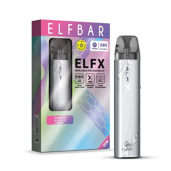 ELFX by Elfbar Refillable Pod Kit Silver