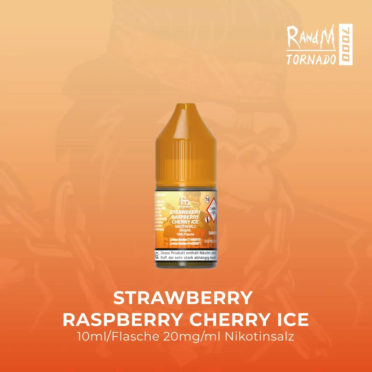 RandM Tornado Liquid 10ml Strawberry Raspberry Cherry 20mg