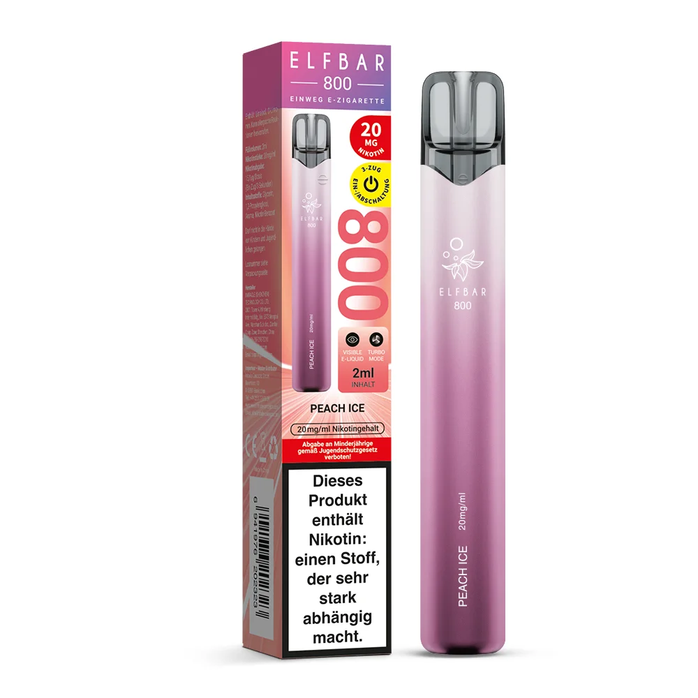 Elfbar 800 Einweg E-Zigarette Peach Ice 20mg