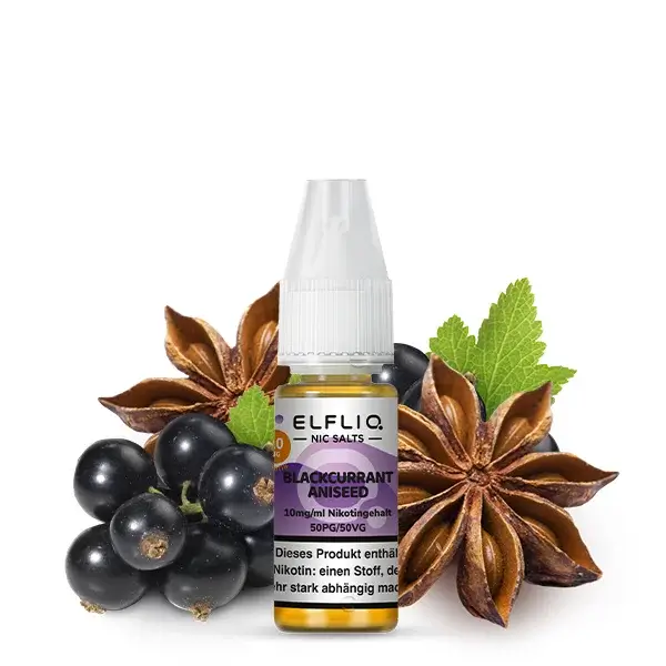 Elfliq Nikotinsalz Liquid 10ml - Blackcurrant Aniseed 10mg